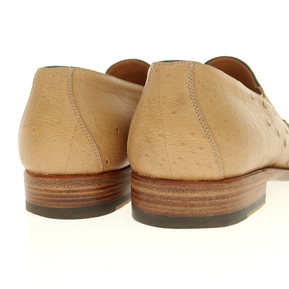 【中古】サンカッケイ SUN/kakke × F.LLI Giacometti エキゾチックレザー コンビ ローファー ベージュxネイビー【 42 】【 状態ランクB 】【 メンズ 】