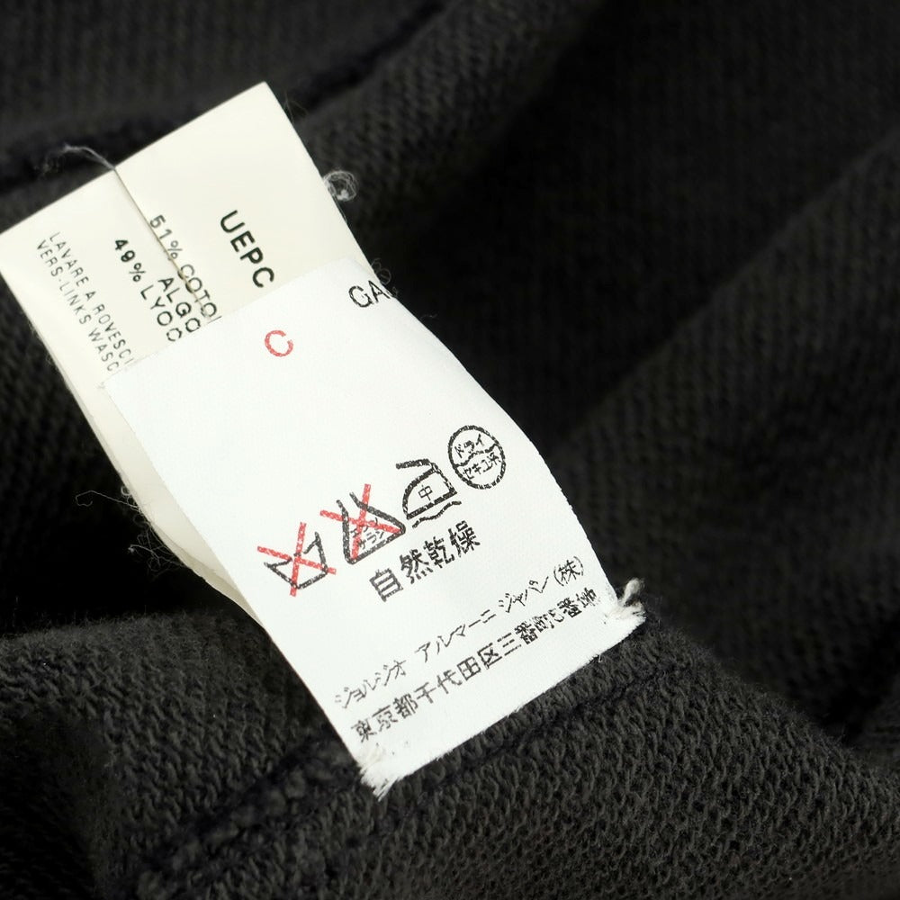 【中古】エンポリオ アルマーニ EMPORIO ARMANI コットンリヨセルスウェット ダブルブレスト ブルゾン ブラック【 M 】【 状態ランクC 】【 メンズ 】