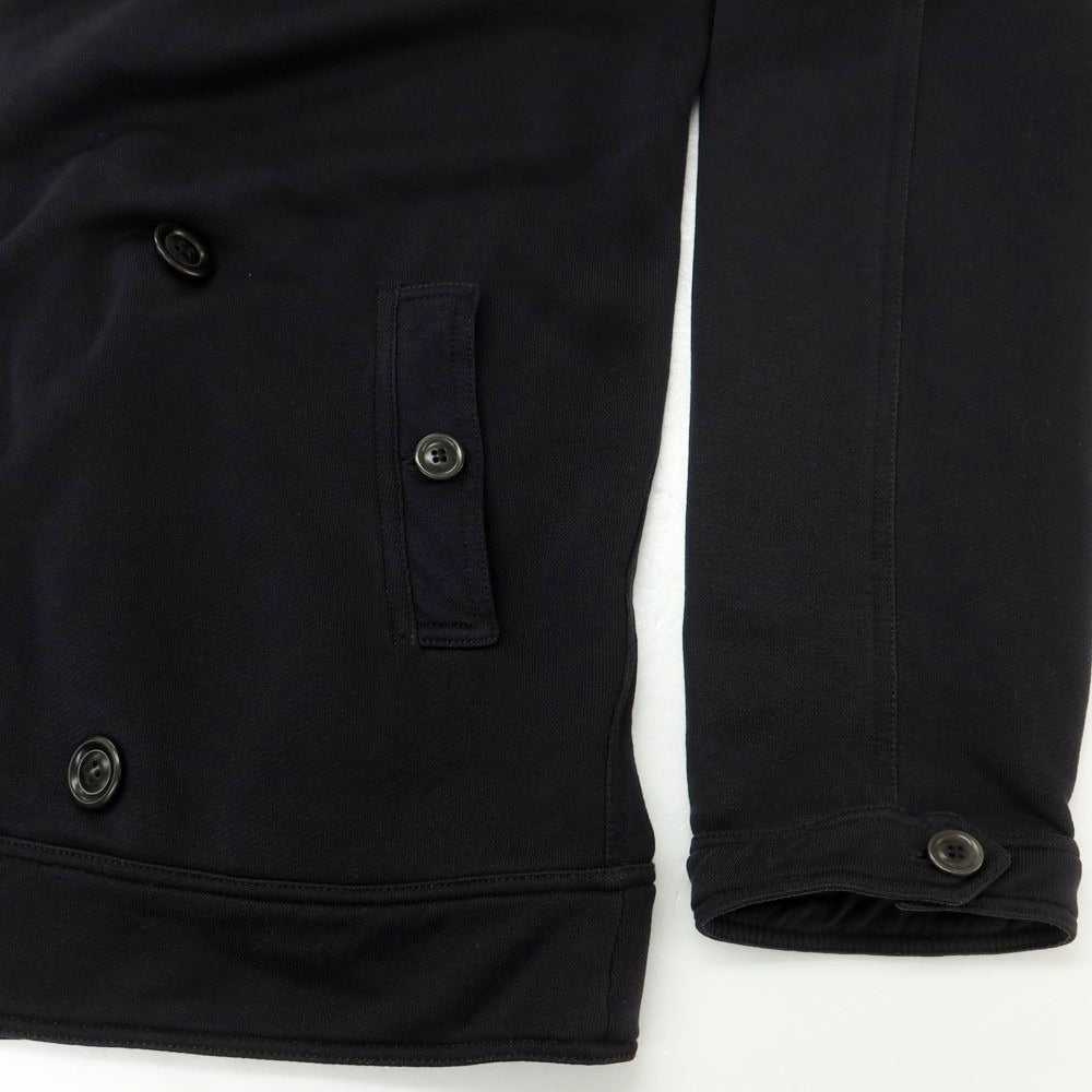 【中古】エンポリオ アルマーニ EMPORIO ARMANI コットンリヨセルスウェット ダブルブレスト ブルゾン ブラック【 M 】【 状態ランクC 】【 メンズ 】