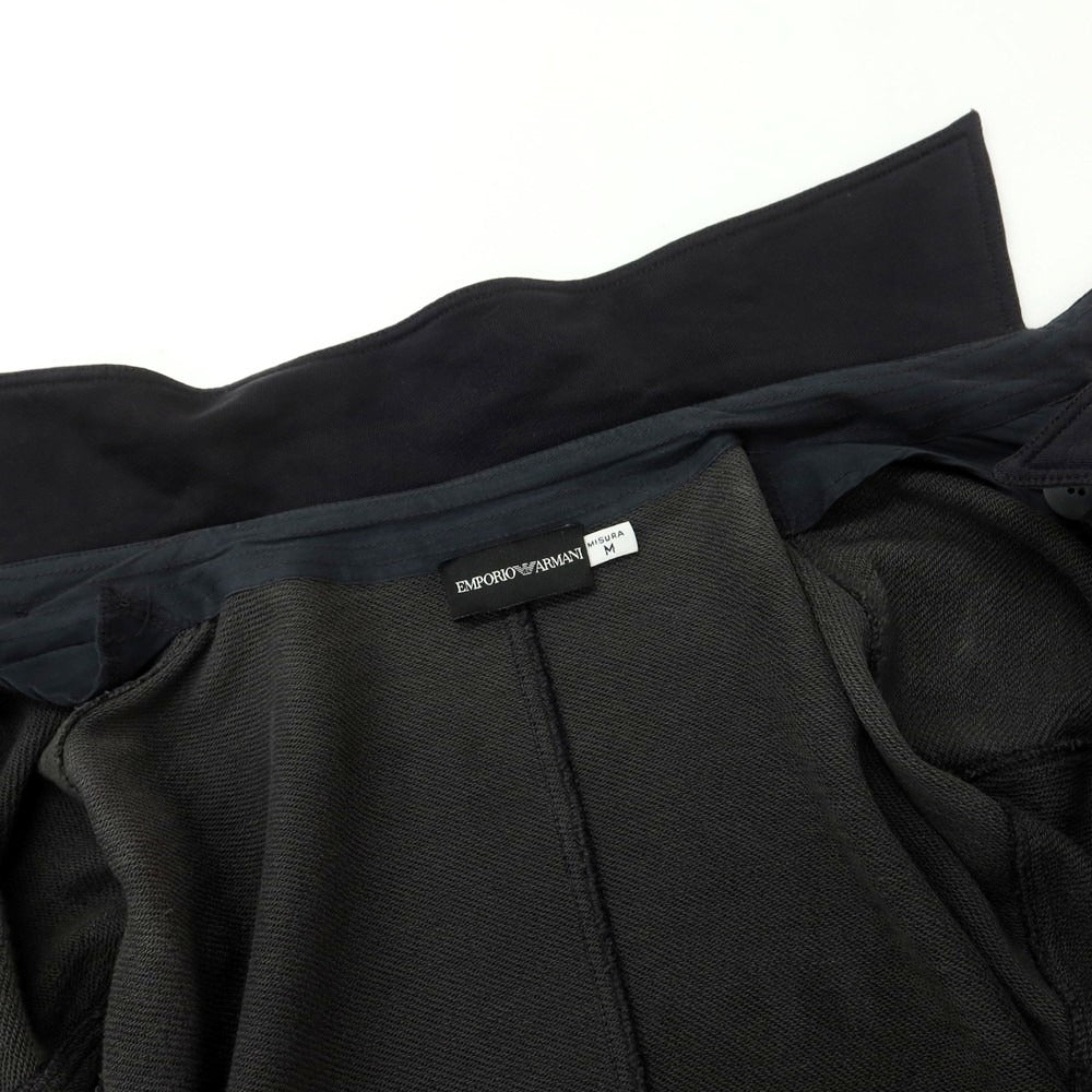 【中古】エンポリオ アルマーニ EMPORIO ARMANI コットンリヨセルスウェット ダブルブレスト ブルゾン ブラック【 M 】【 状態ランクC 】【 メンズ 】