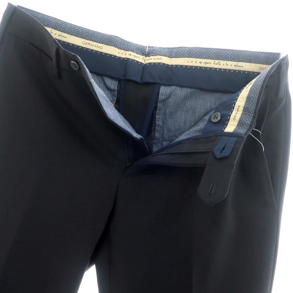 【中古】ジェルマーノ GERMANO ストレッチ ウールポリエステル ドレススラックスパンツ ブラック【 46 】【 状態ランクB 】【 メンズ 】