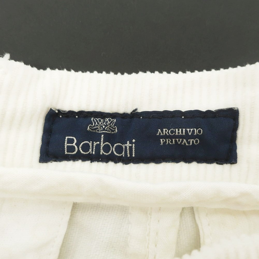 【中古】バルバティ Barbati ストレッチ コットン コーデュロイパンツ ホワイト【 46 】【 状態ランクB 】【 メンズ 】