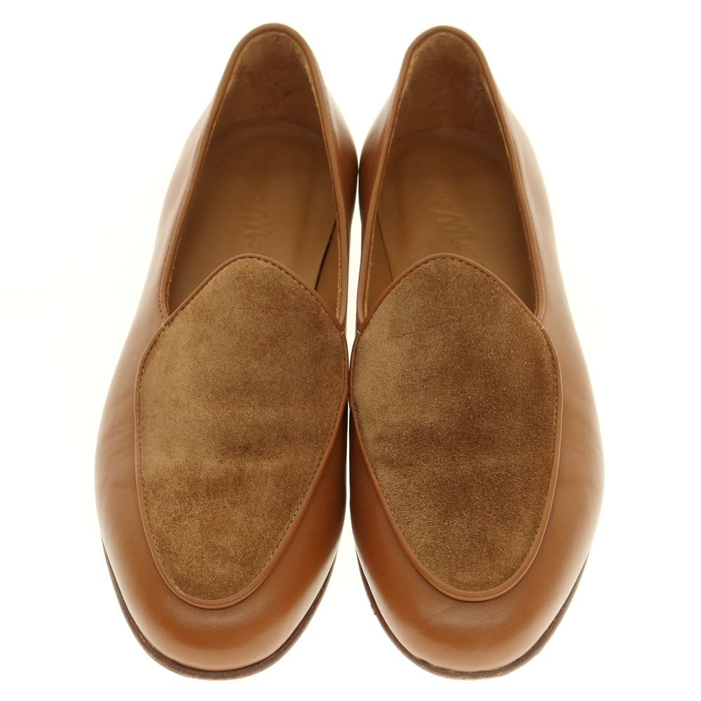 【中古】イルモカシーノ IL MOCASSINO レザー ベルジャンシューズ ローファー ブラウン【 38 1/2 】【 状態ランクB 】【 メンズ 】