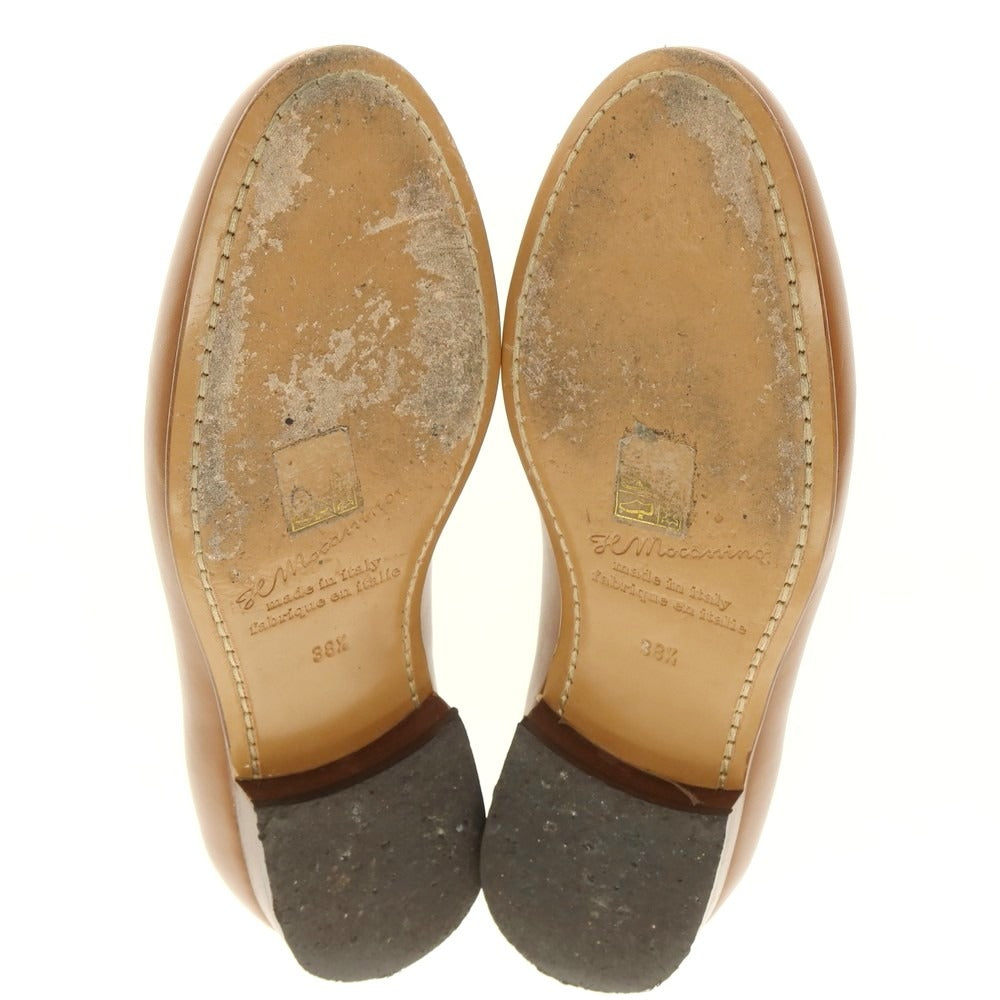 【中古】イルモカシーノ IL MOCASSINO レザー ベルジャンシューズ ローファー ブラウン【 38 1/2 】【 状態ランクB 】【 メンズ 】