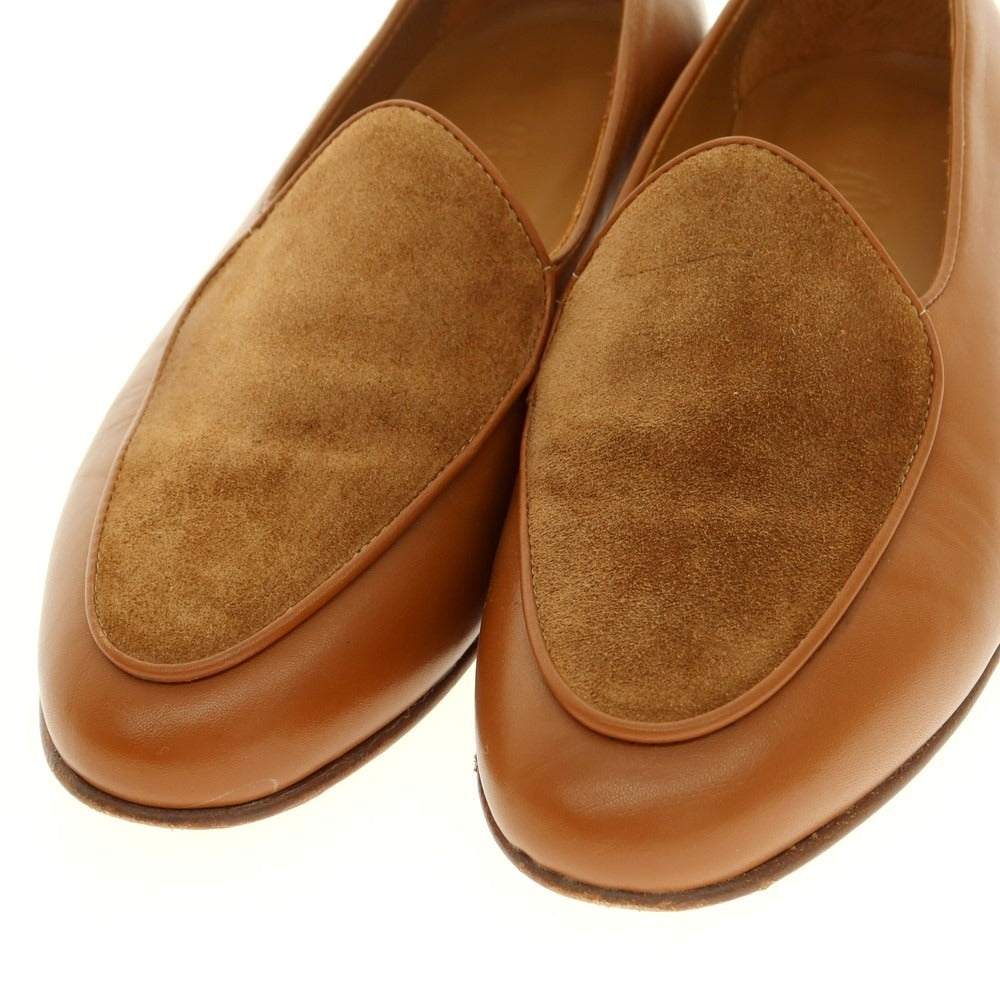 【中古】イルモカシーノ IL MOCASSINO レザー ベルジャンシューズ ローファー ブラウン【 38 1/2 】【 状態ランクB 】【 メンズ 】