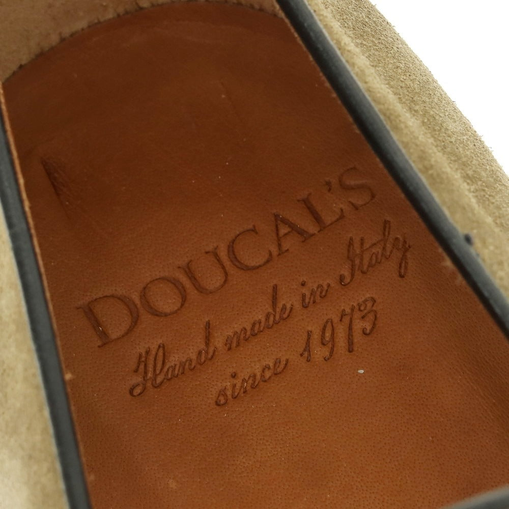 【中古】デュカルス DOUCALS スエード ヴァンプローファー カーキ【 40 】【 状態ランクA 】【 メンズ 】