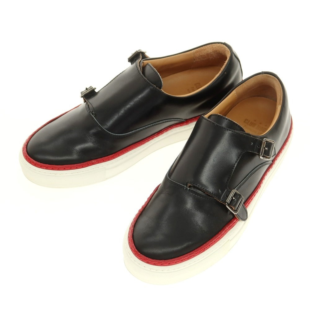 【中古】パントフォラドーロ Pantofola dOro ダブルモンク レザー スニーカー ブラック【 41 】【 状態ランクB 】【 メンズ 】