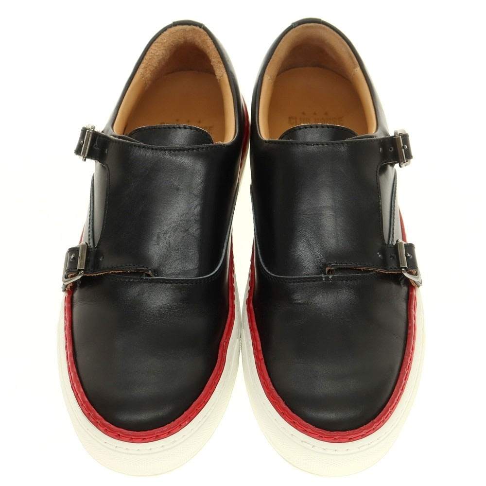 【中古】パントフォラドーロ Pantofola dOro ダブルモンク レザー スニーカー ブラック【 41 】【 状態ランクB 】【 メンズ 】