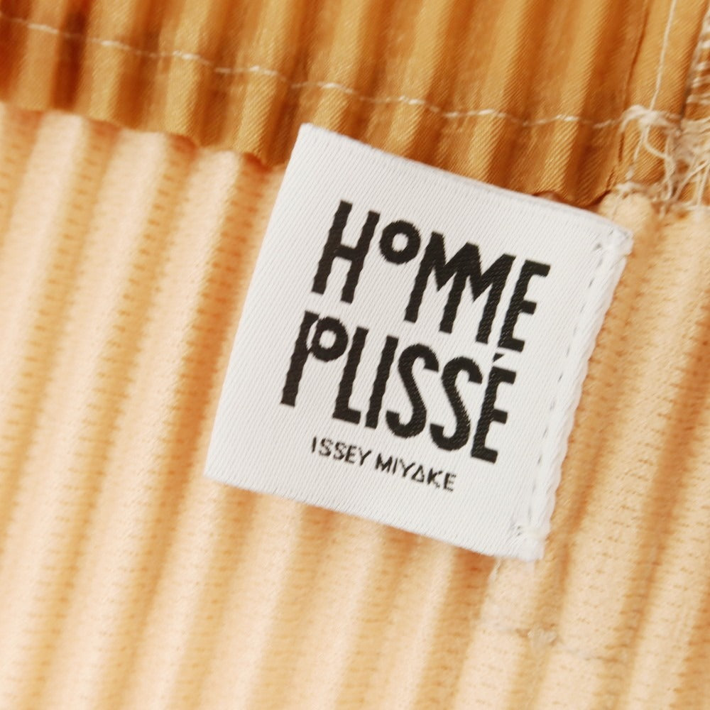 【中古】オム プリッセ イッセイミヤケ HOMME PLISSE ISSEY MIYAKE 2025年春夏 プリーツ加工 ジレ ベスト パステルオレンジ【 表記なし(L位) 】【 状態ランクA 】【 メンズ 】