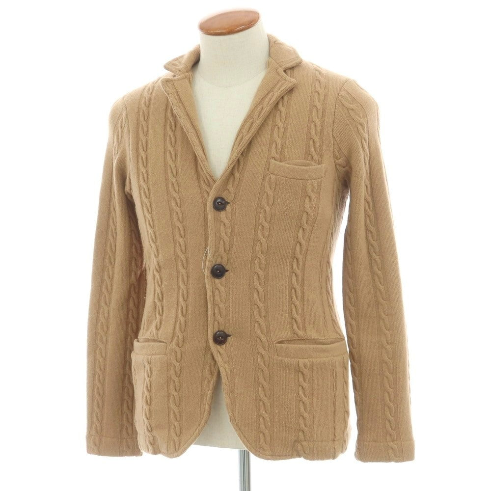 【中古】ザノーネ ZANONE ウール 3B ジャケット型 カーディガン ベージュ【 46 】【 状態ランクC 】【 メンズ 】