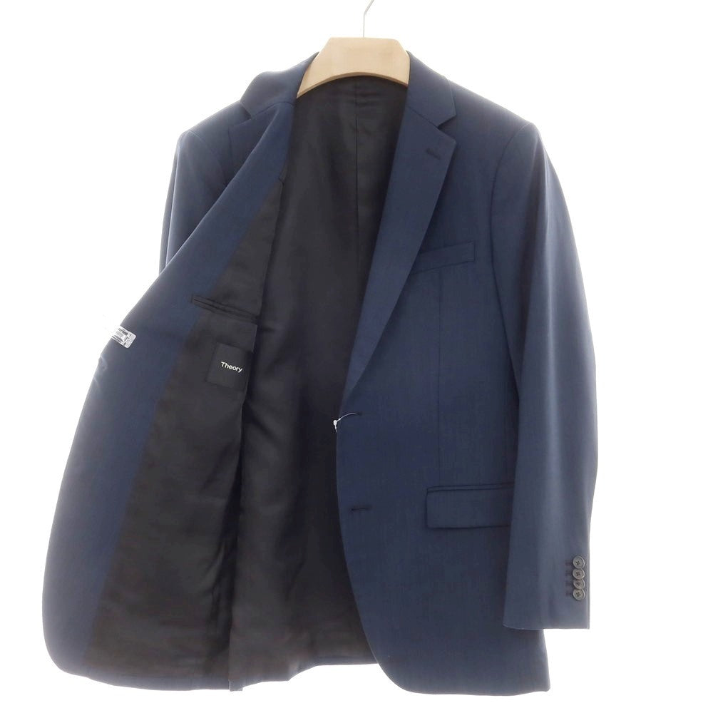 【中古】セオリー theory ストレッチウール 2つボタンスーツ ネイビー【 上38/下30 】【 状態ランクD 】【 メンズ 】