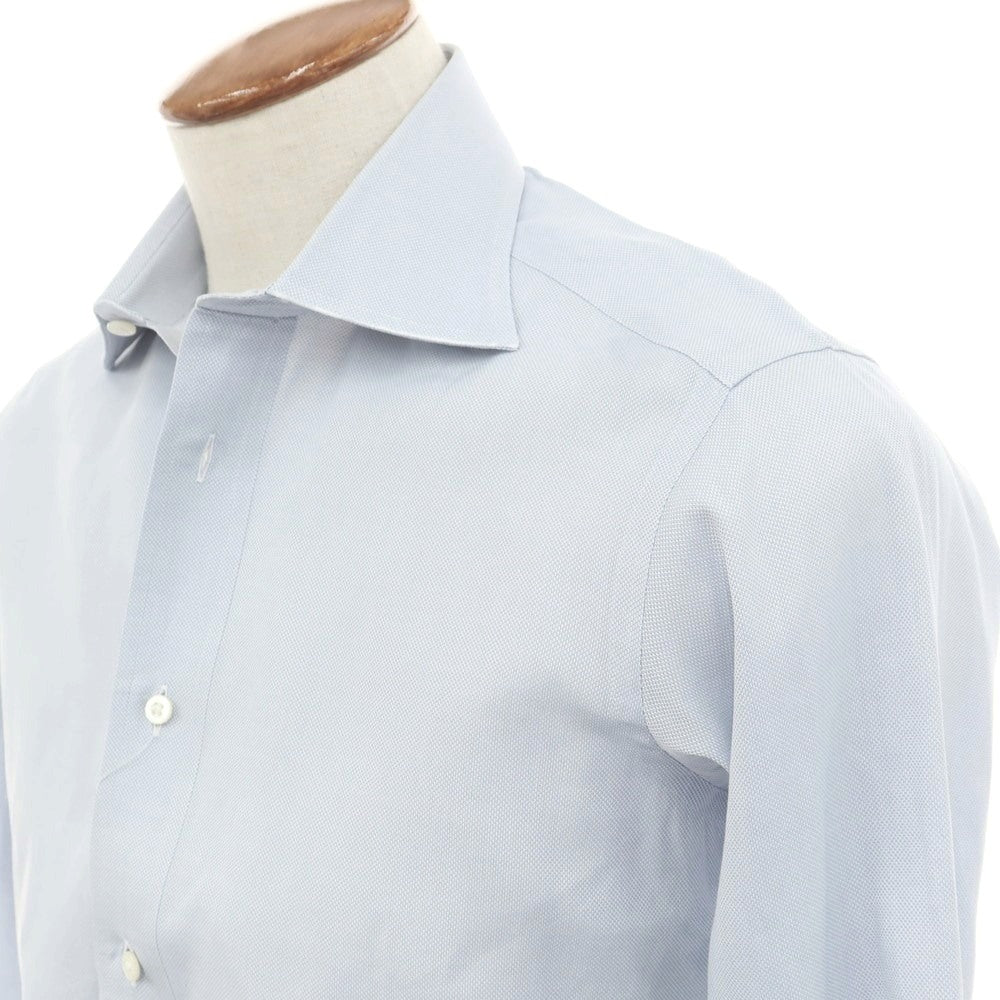 【中古】ランバンコレクション LANVIN COLLECTION コットン セミワイドカラー ドレスシャツ ライトグレイッシュブルー【 表記なし 】【 状態ランクC 】【 メンズ 】