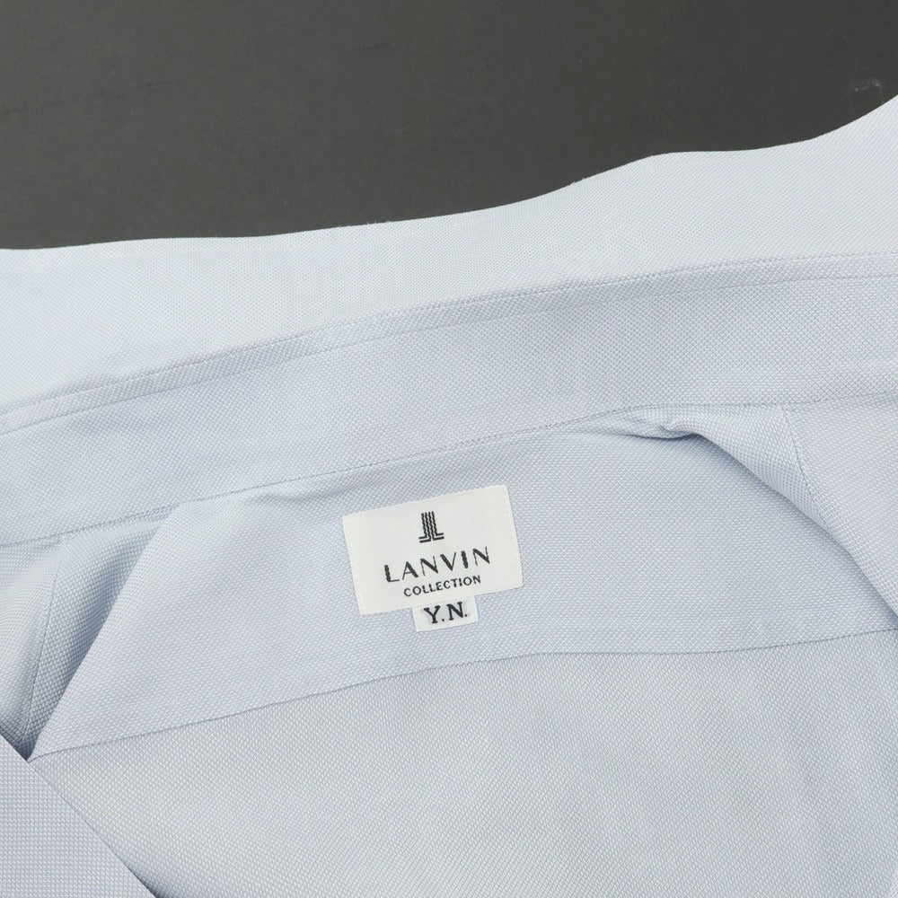 【中古】ランバンコレクション LANVIN COLLECTION コットン セミワイドカラー ドレスシャツ ライトグレイッシュブルー【 表記なし 】【 状態ランクC 】【 メンズ 】