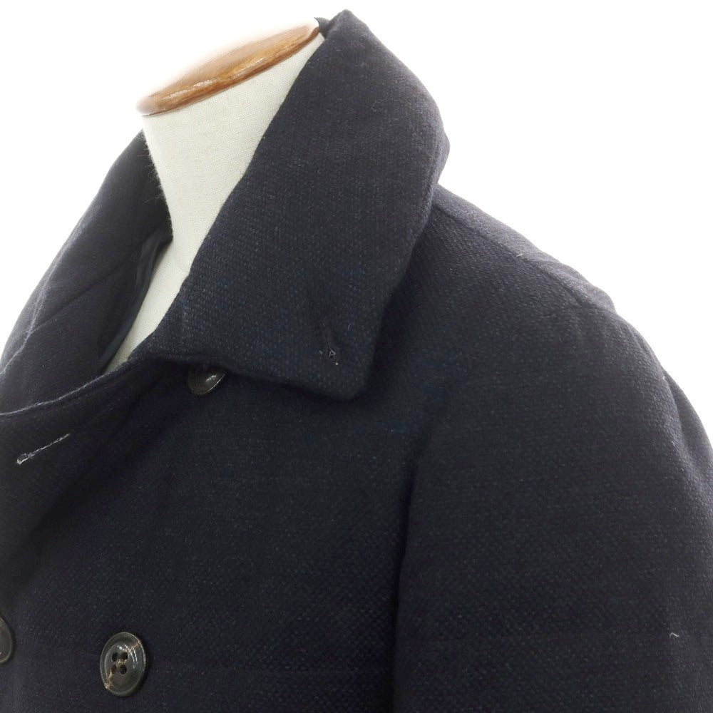 【中古】ジョルジオアルマーニ GIORGIO ARMANI ウールカシミヤシルク ダウンコート ネイビー【 48 】【 状態ランクD 】【 メンズ 】