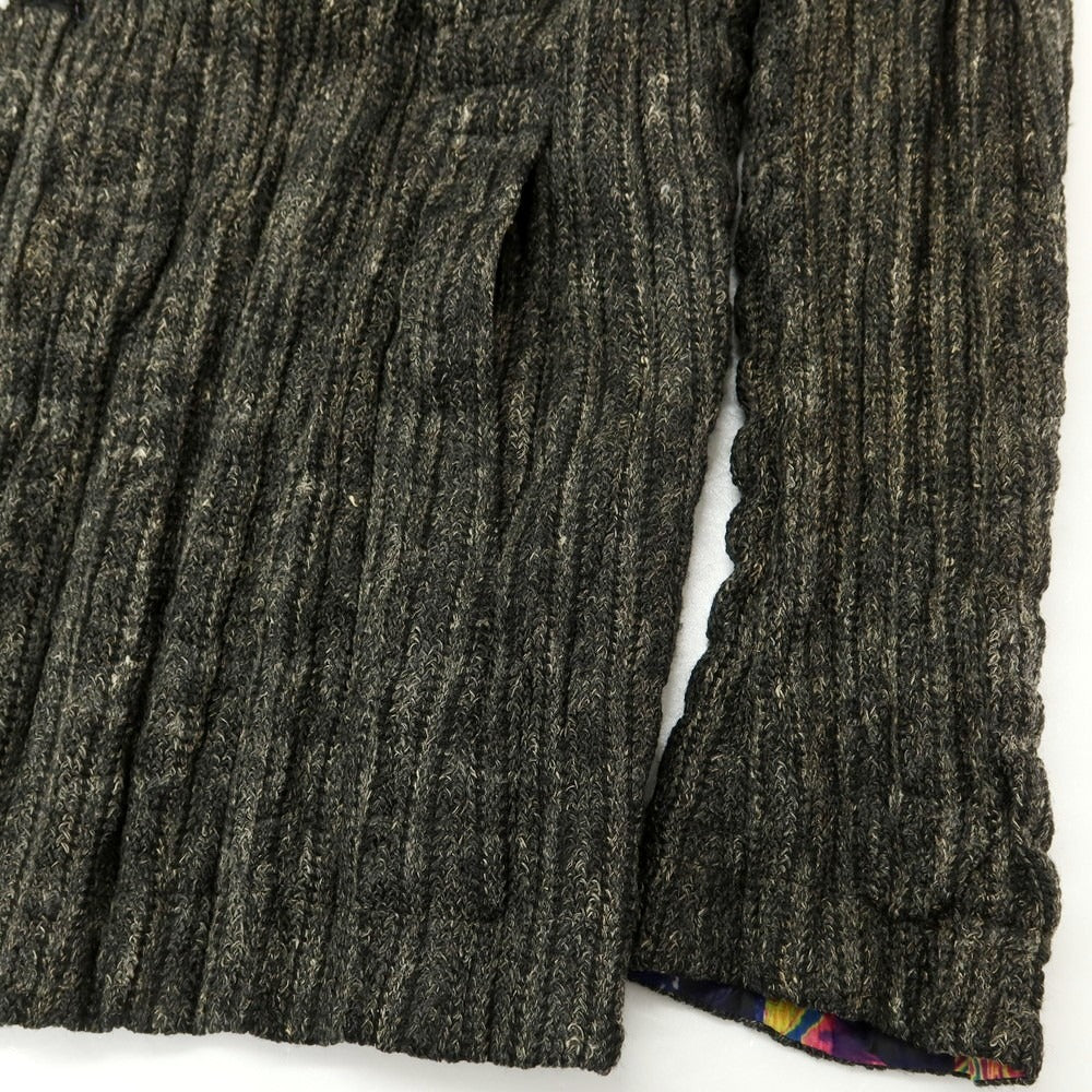【中古】イッセイミヤケ メン ISSEY MIYAKE MEN リバーシブル ニットジャケット グレーxブラック【 3 】【 状態ランクC 】【 メンズ 】