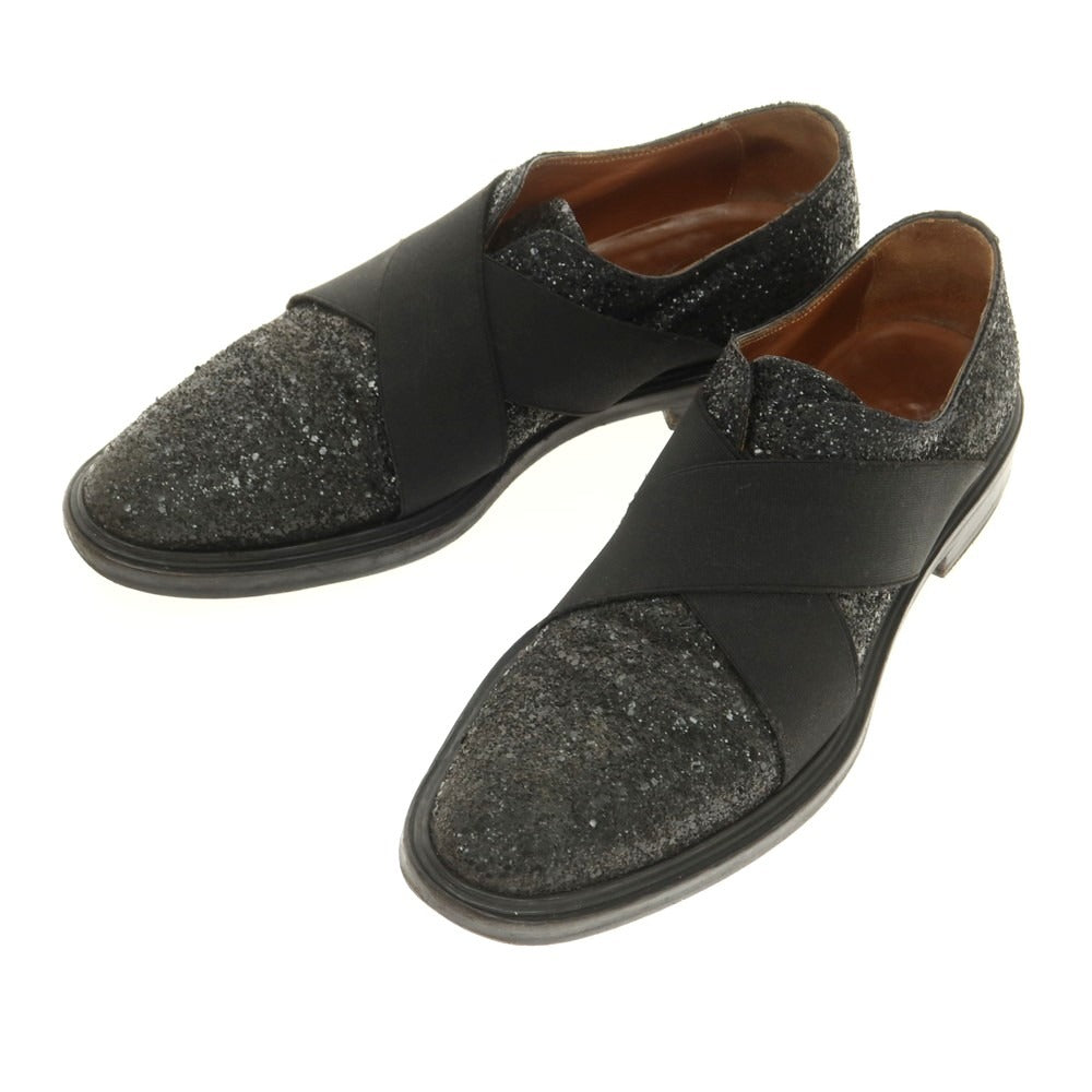 【中古】ジバンシィ GIVENCHY グリッターラメ エラスティック ローファー ブラック【 43 】【 状態ランクC 】【 メンズ 】