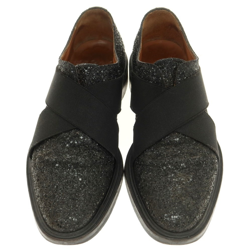 【中古】ジバンシィ GIVENCHY グリッターラメ エラスティック ローファー ブラック【 43 】【 状態ランクC 】【 メンズ 】