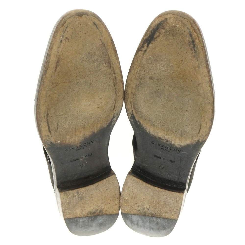 【中古】ジバンシィ GIVENCHY グリッターラメ エラスティック ローファー ブラック【 43 】【 状態ランクC 】【 メンズ 】