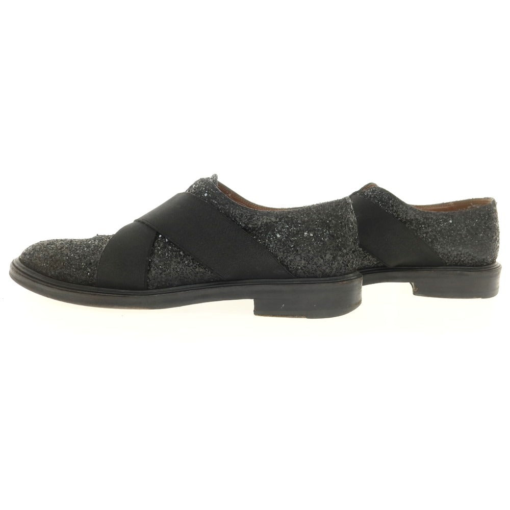 【中古】ジバンシィ GIVENCHY グリッターラメ エラスティック ローファー ブラック【 43 】【 状態ランクC 】【 メンズ 】