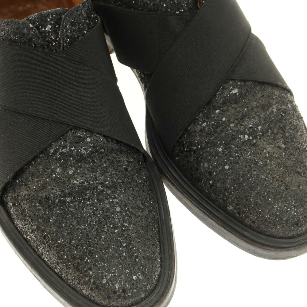 【中古】ジバンシィ GIVENCHY グリッターラメ エラスティック ローファー ブラック【 43 】【 状態ランクC 】【 メンズ 】