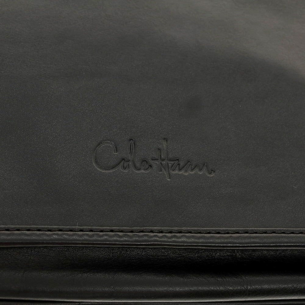 【中古】【未使用】コールハーン COLE HAAN レザー ショルダーバッグ ブラックxマルーン【 状態ランクS 】【 メンズ 】