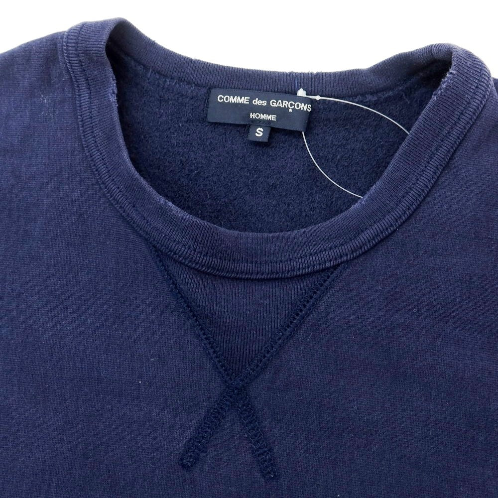 【中古】コムデギャルソンオム COMME des GARCONS HOMME 2013年秋冬 コットン クルーネック スウェット ネイビー【 S 】【 状態ランクB 】【 メンズ 】