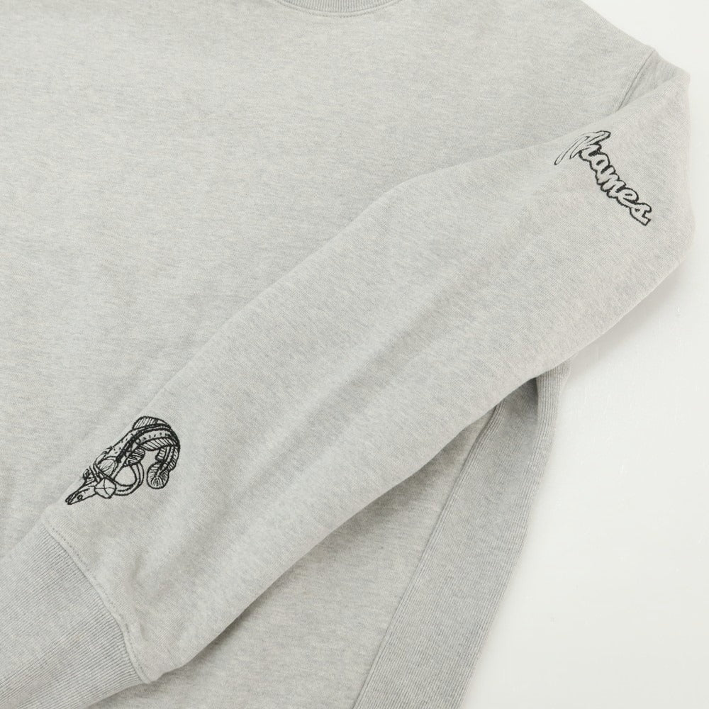 【中古】テムズ THAMES コットン クルーネック スウェット ライトグレー【 M 】【 状態ランクB 】【 メンズ 】