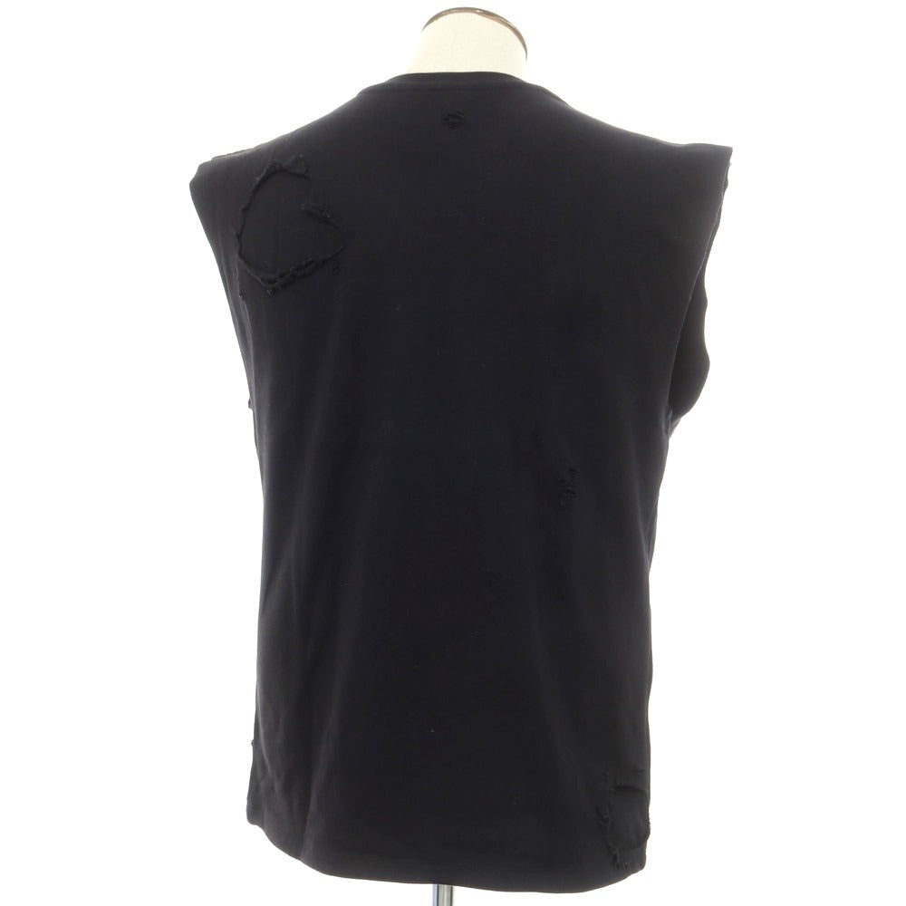 【中古】リベラル ユース ミニストリー Liberal Youth Ministry ダメージ加工 コットン クルーネック ノースリーブ カットソー ブラック【 L 】【 状態ランクA 】【 メンズ 】