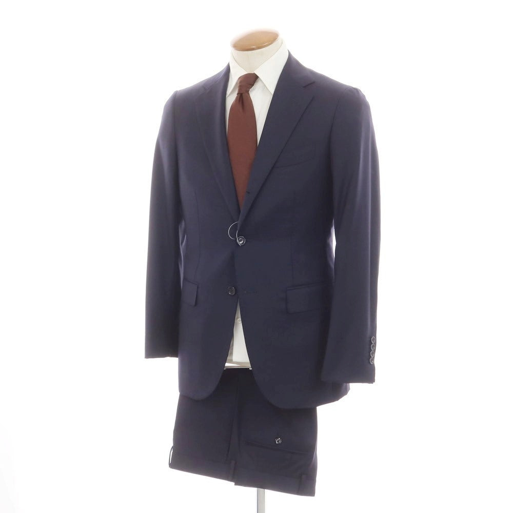 【中古】ビームスエフ BEAMS F ツイルウール 3つボタンスーツ ダークネイビー【 46 】【 状態ランクA 】【 メンズ 】