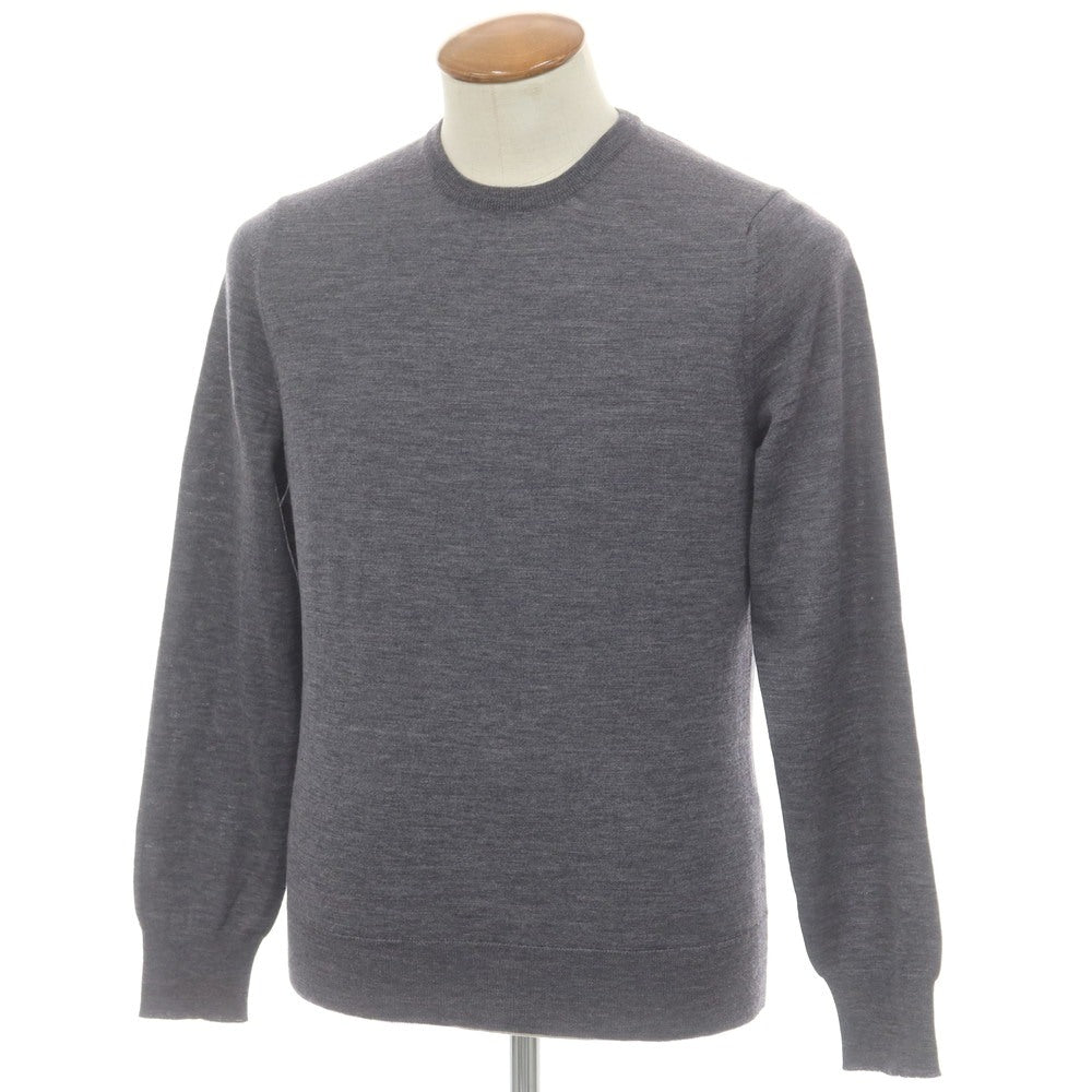 【中古】ドルモア DRUMOHR ハイゲージ ウール クルーネック プルオーバーニット グレー【 46 】【 状態ランクB 】【 メンズ 】