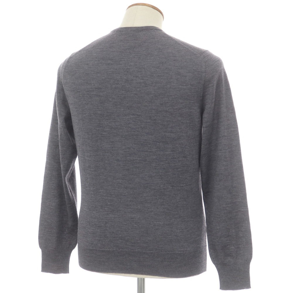 【中古】ドルモア DRUMOHR ハイゲージ ウール クルーネック プルオーバーニット グレー【 46 】【 状態ランクB 】【 メンズ 】