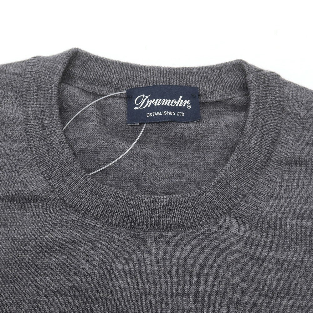 【中古】ドルモア DRUMOHR ハイゲージ ウール クルーネック プルオーバーニット グレー【 46 】【 状態ランクB 】【 メンズ 】