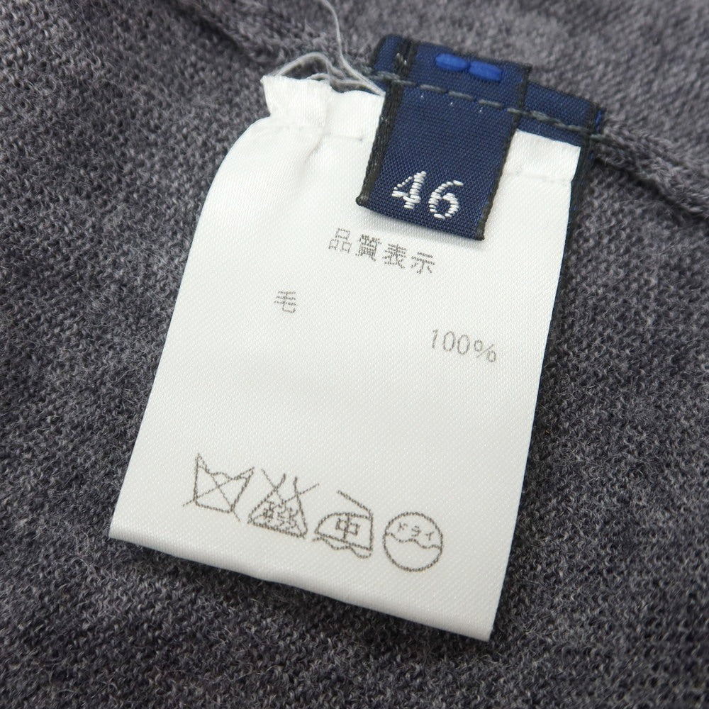 【中古】ドルモア DRUMOHR ハイゲージ ウール クルーネック プルオーバーニット グレー【 46 】【 状態ランクB 】【 メンズ 】