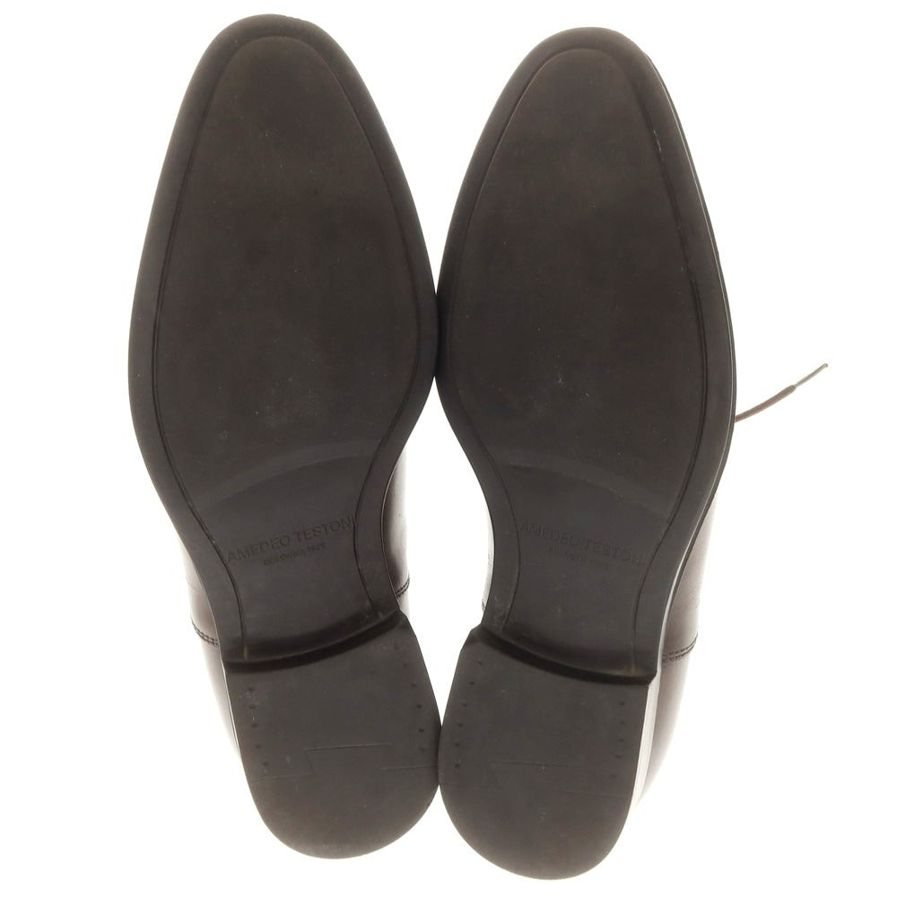 【中古】ア テストーニ a.testoni ストレートチップ ドレスシューズ ブラウン【 5 1/2 】【 状態ランクB 】【 メンズ 】