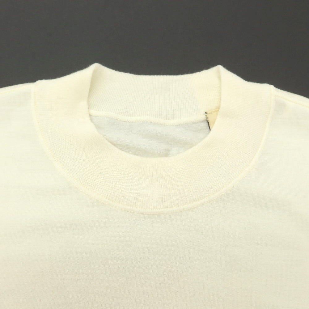 【中古】ナノユニバース nano universe ウールナイロン モックネック 長袖Tシャツ クリーム【 S 】【 状態ランクC 】【 メンズ 】