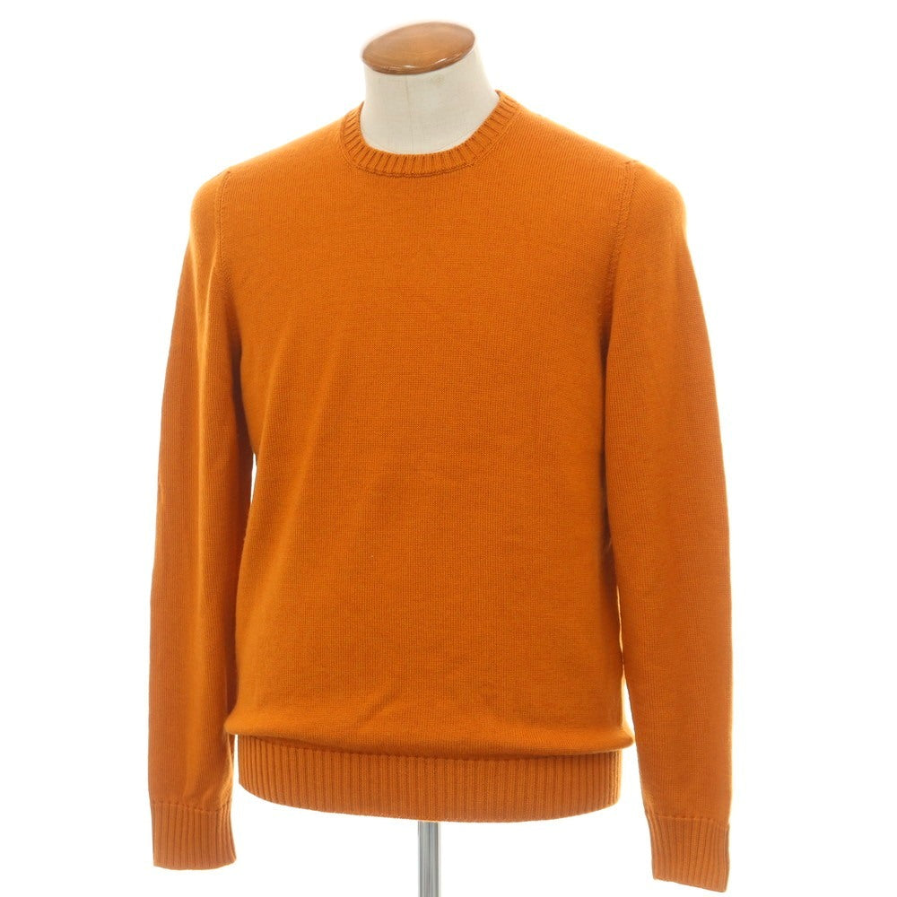 【中古】ドルモア DRUMOHR ウール クルーネック プルオーバーニット オレンジ【 48 】【 状態ランクB 】【 メンズ 】