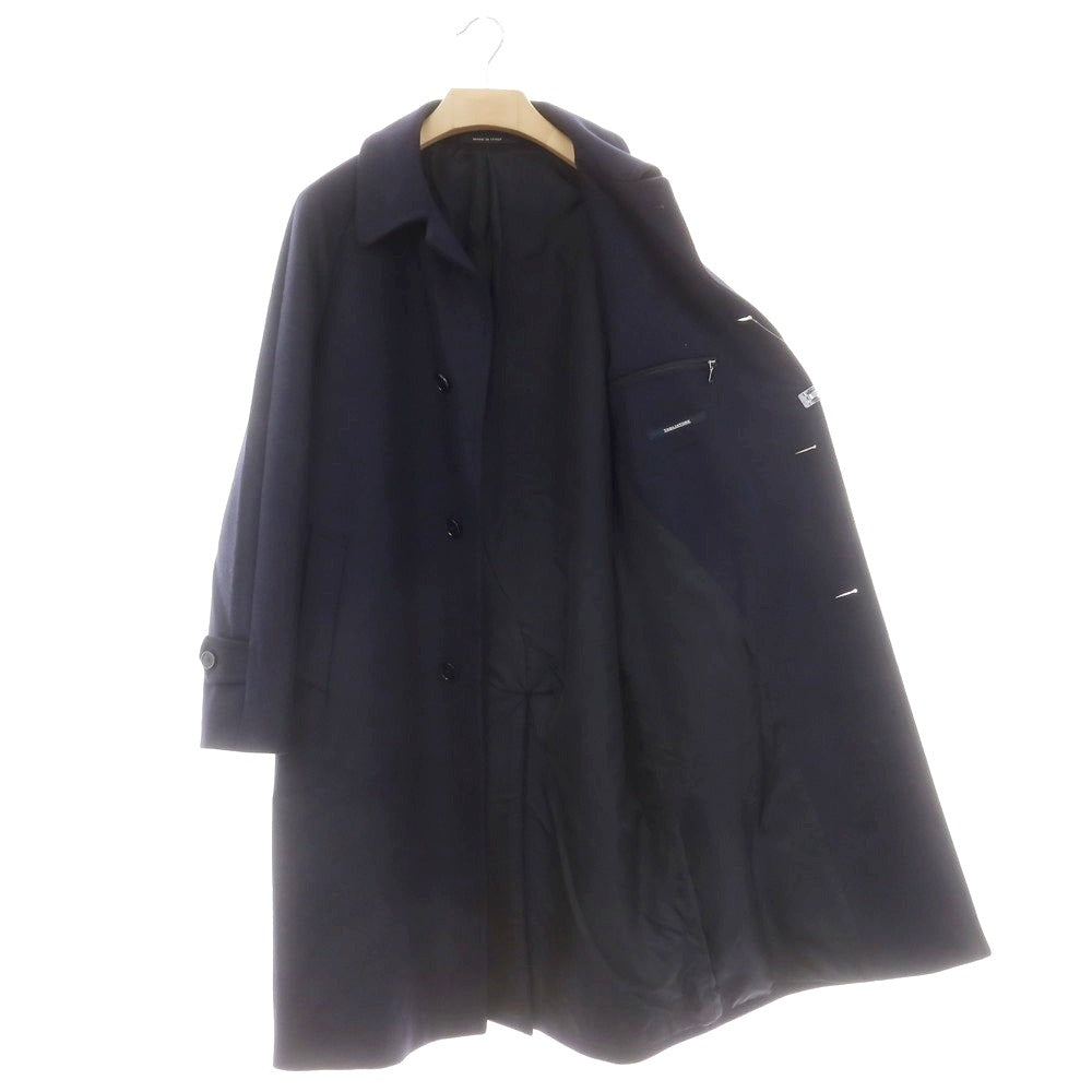 【中古】タリアトーレ TAGLIATORE ツイルウールカシミヤ ステンカラーコート ネイビー【 48 】【 状態ランクA 】【 メンズ 】