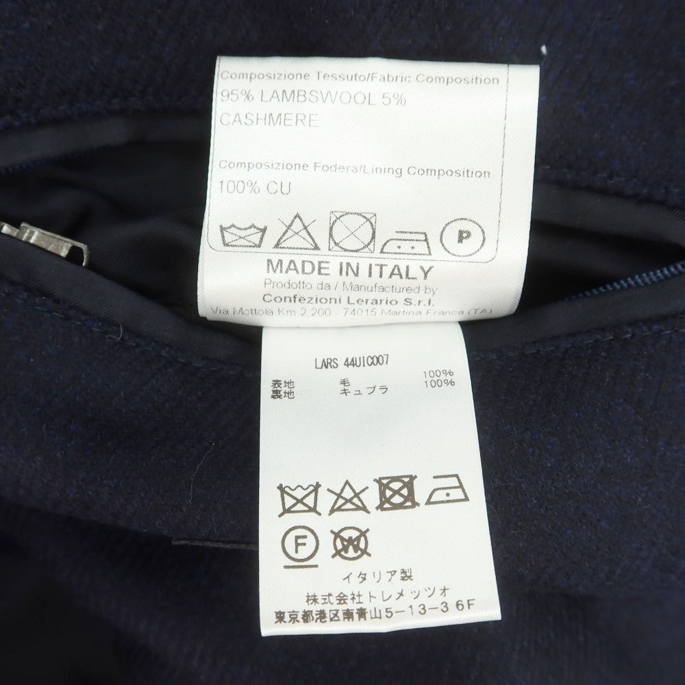 【中古】タリアトーレ TAGLIATORE ツイルウールカシミヤ ステンカラーコート ネイビー【 48 】【 状態ランクA 】【 メンズ 】