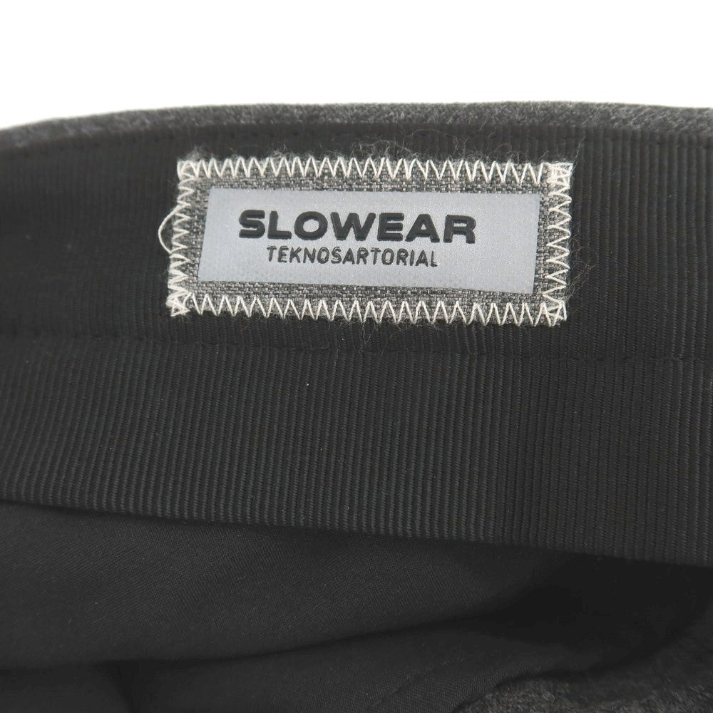 【中古】インコテックス スローウェア INCOTEX SLOWEAR ストレッチ ウールポリエステル ドレススラックスパンツ ダークグレー【 46 】【 状態ランクB 】【 メンズ 】