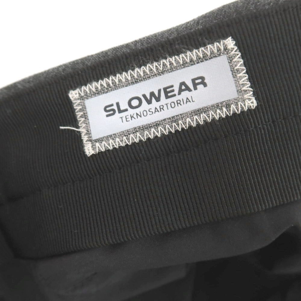 【中古】インコテックス スローウェア INCOTEX SLOWEAR ストレッチ ウールポリエステル ドレススラックスパンツ ダークグレー【 46 】【 状態ランクB 】【 メンズ 】