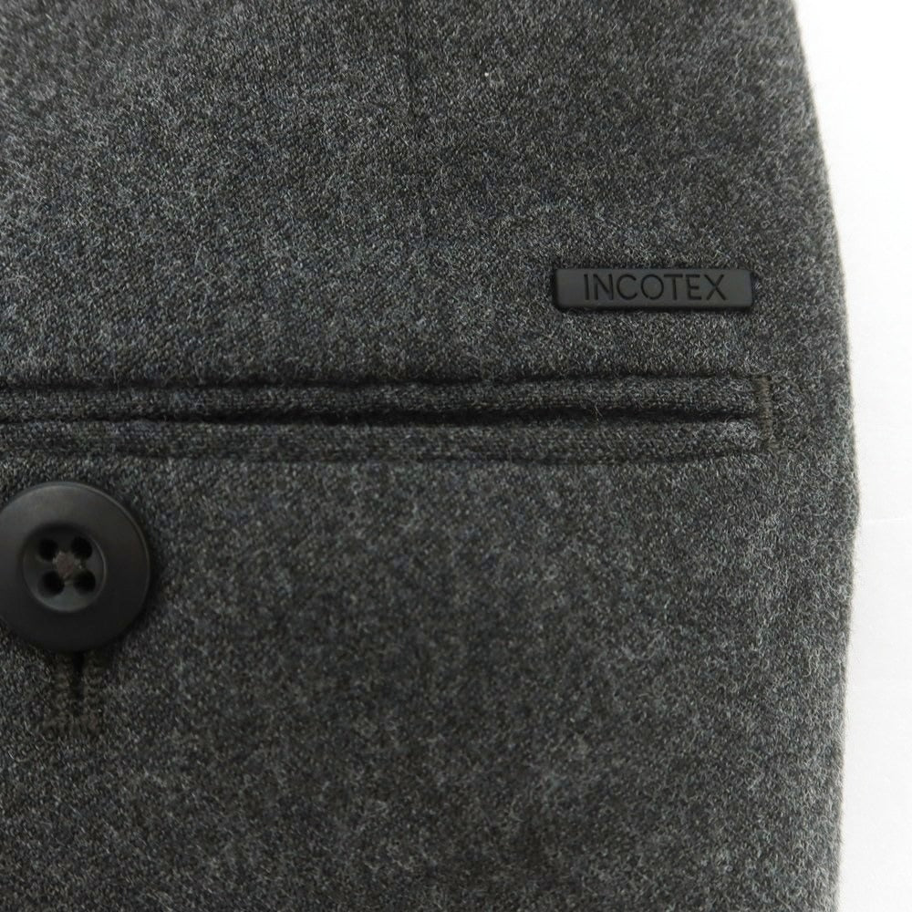 【中古】インコテックス スローウェア INCOTEX SLOWEAR ストレッチ ウールポリエステル ドレススラックスパンツ ダークグレー【 46 】【 状態ランクB 】【 メンズ 】