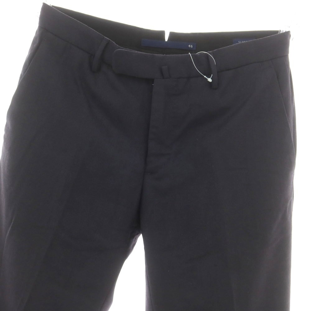 【中古】インコテックス INCOTEX URBAN TRAVELLER ストレッチ ウールポリエステル ドレススラックスパンツ ネイビー【 46 】【 状態ランクC 】【 メンズ 】