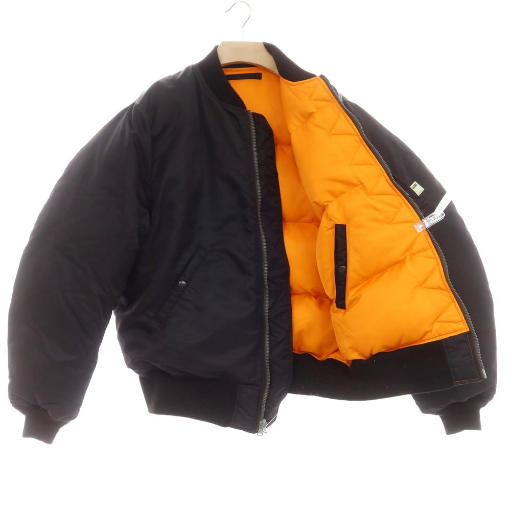 【中古】エスエスズィー SSZ × Buzz Rickson’s リバーシブル フライトジャケット MA-1 ダウンジャケット ブラックxオレンジ【 M 】【 状態ランクB 】【 メンズ 】