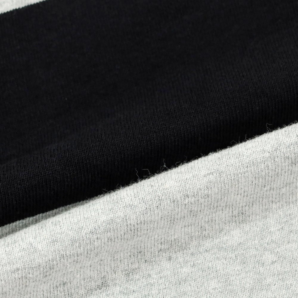 【中古】ビームス BEAMS コットン ボーダー クルーネック 長袖Tシャツ ブラックxグレー【 L 】【 状態ランクB 】【 メンズ 】