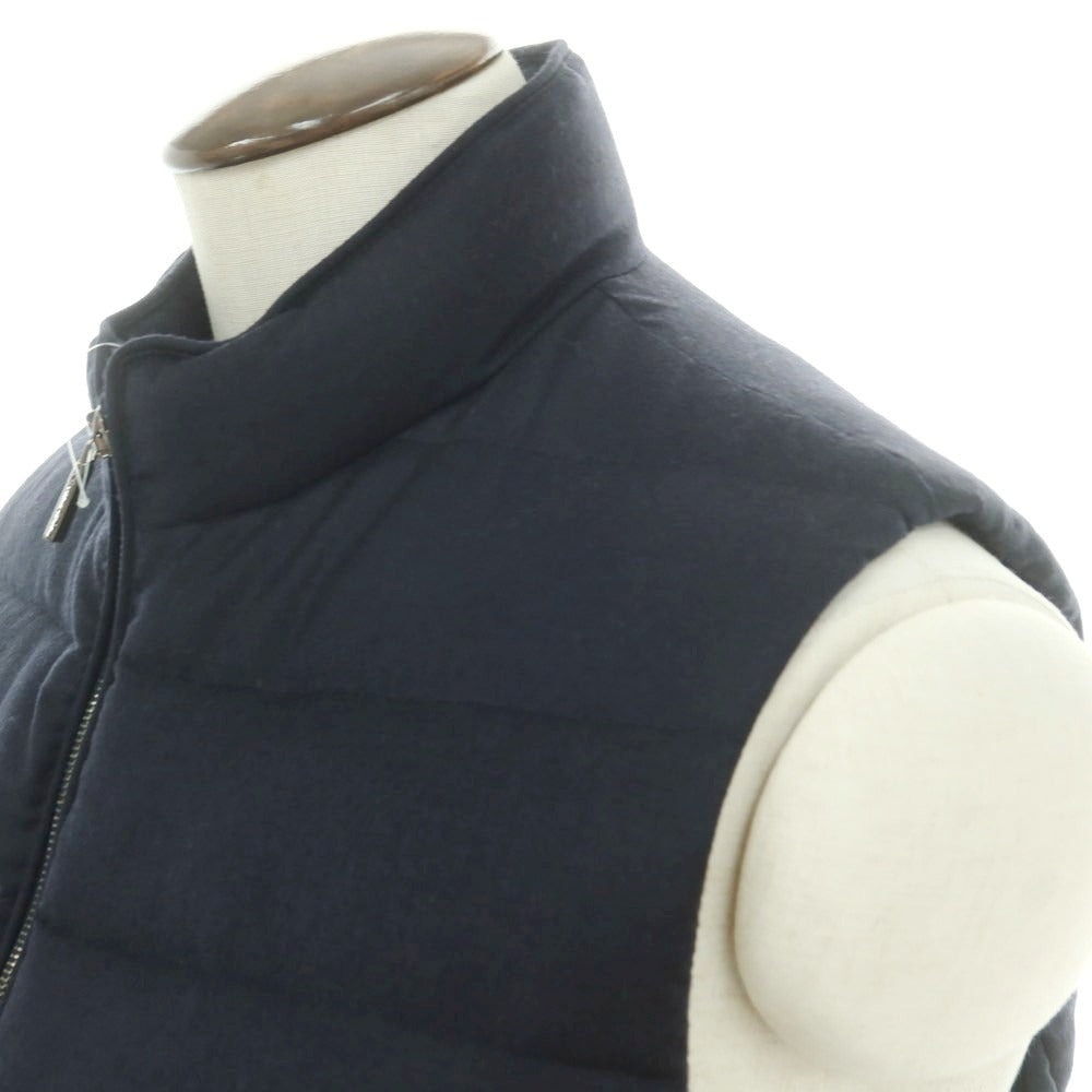 【中古】ムーレー MOORER OLIVER-L ウールカシミヤ ダウンベスト ダークネイビー【 50 】【 状態ランクA 】【 メンズ 】
