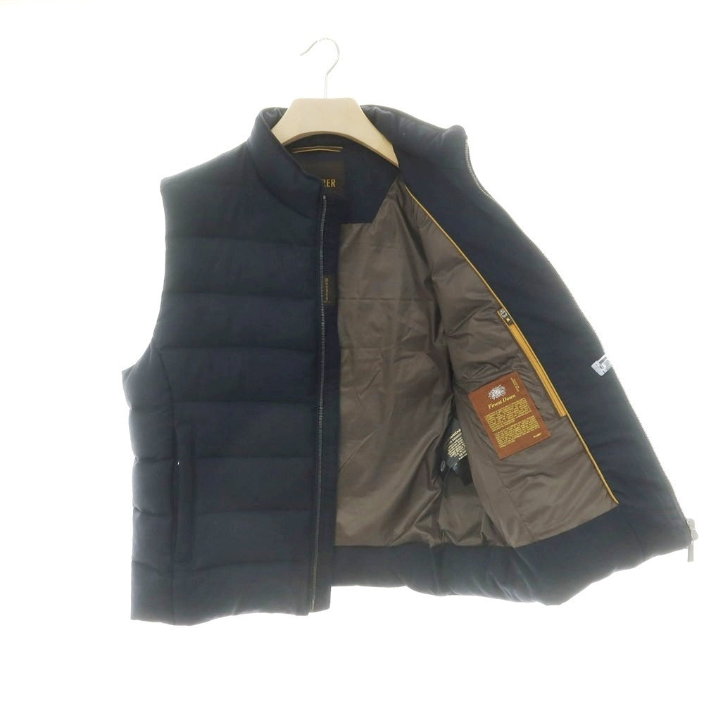 【中古】ムーレー MOORER OLIVER-L ウールカシミヤ ダウンベスト ダークネイビー【 50 】【 状態ランクA 】【 メンズ 】