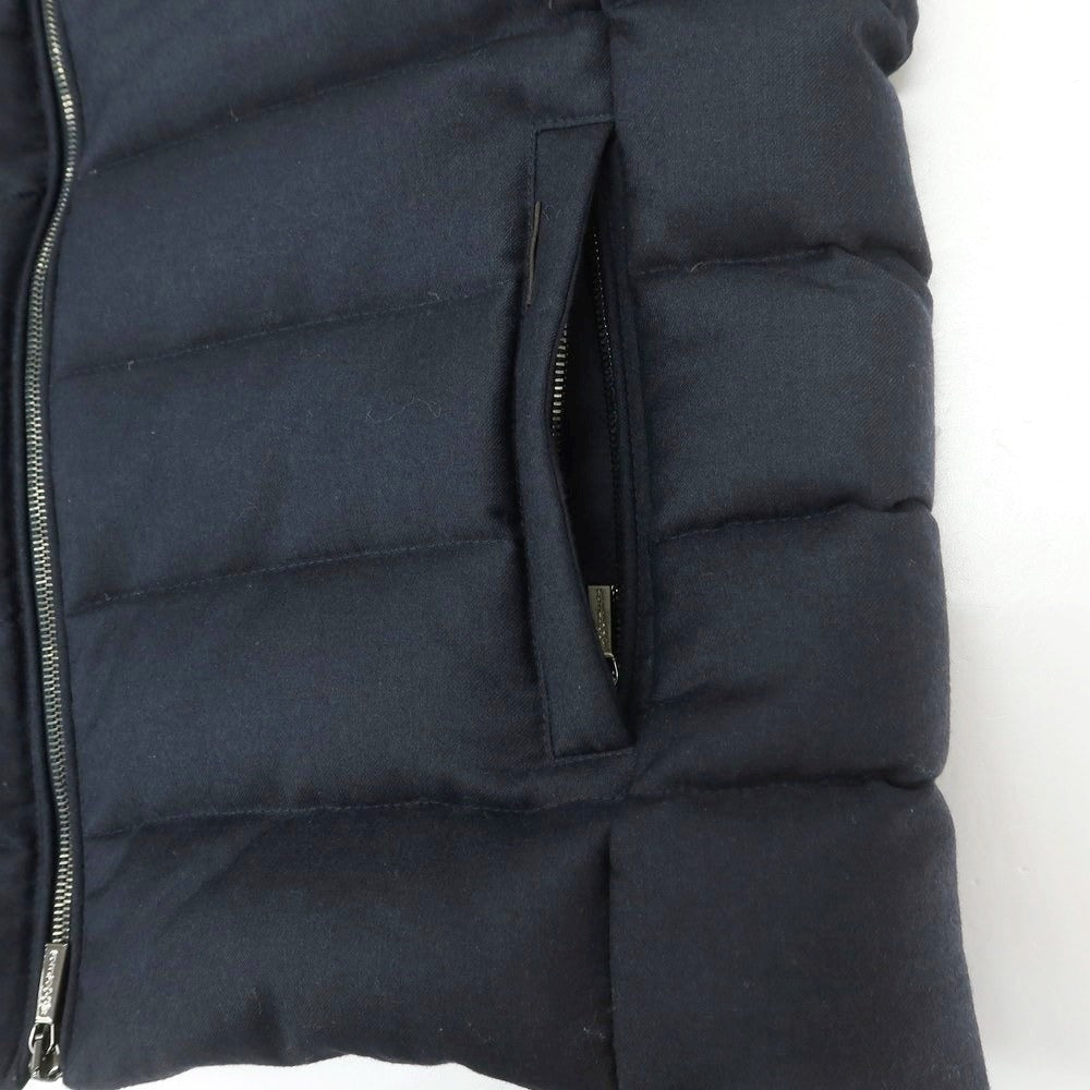 【中古】ムーレー MOORER OLIVER-L ウールカシミヤ ダウンベスト ダークネイビー【 50 】【 状態ランクA 】【 メンズ 】