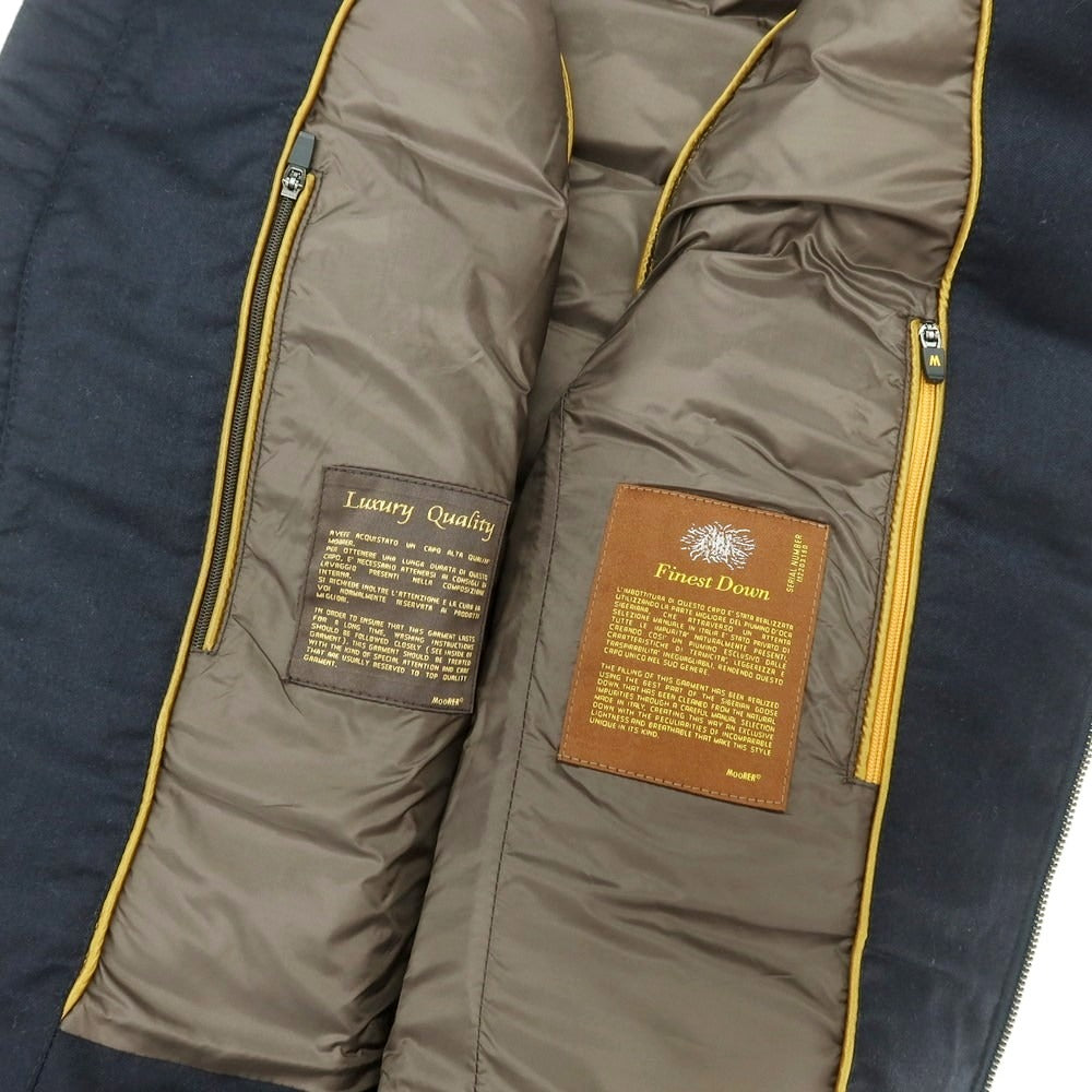 【中古】ムーレー MOORER OLIVER-L ウールカシミヤ ダウンベスト ダークネイビー【 50 】【 状態ランクA 】【 メンズ 】