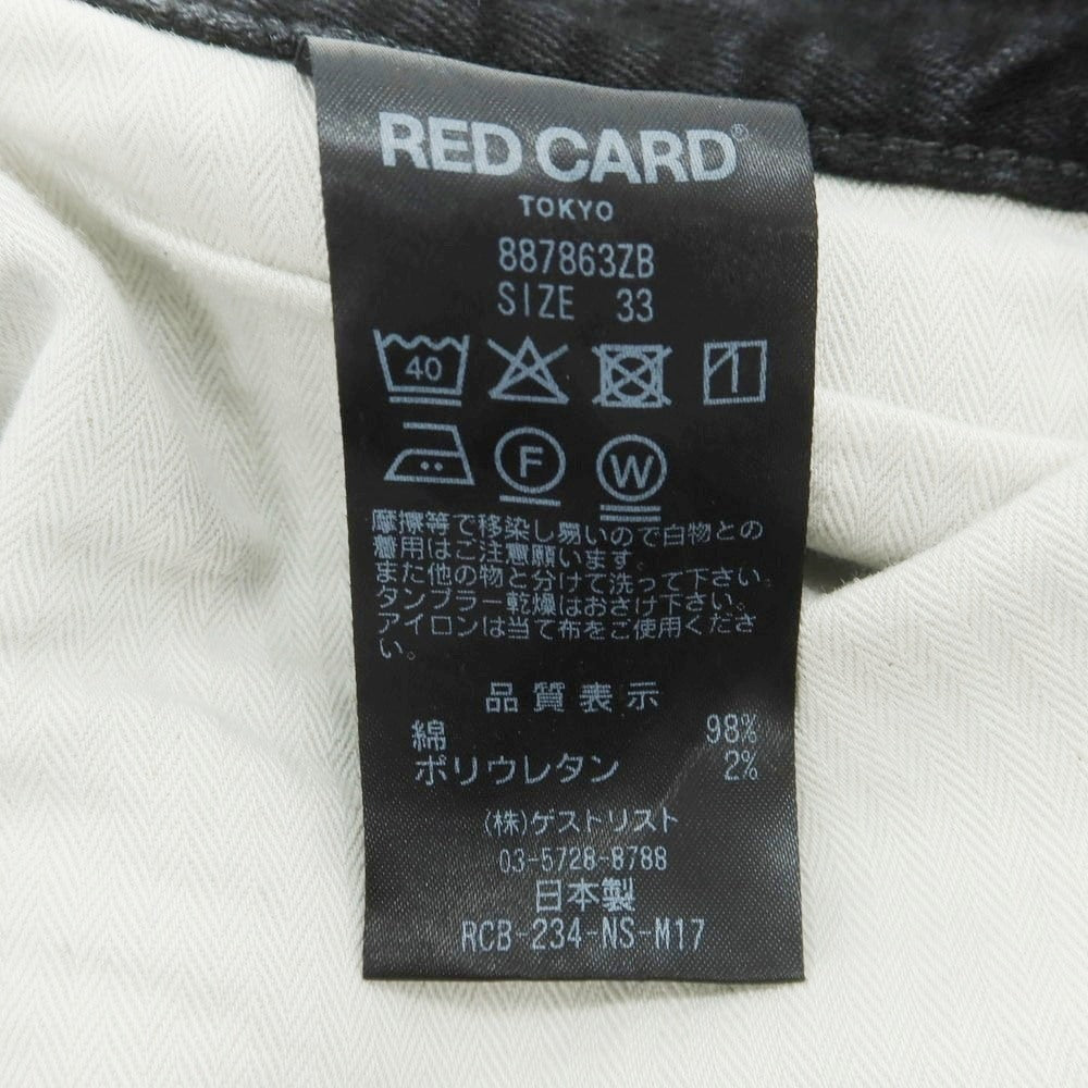 【中古】レッドカード RED CARD × BEAMS ストレッチ コットン ジーンズ デニムパンツ ブラック【 33 】【 状態ランクB 】【 メンズ 】