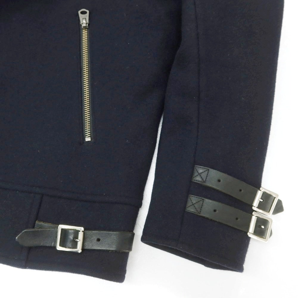 【中古】サイ Scye ウールカシミヤ ダブル ライダースジャケット ネイビー【 36 】【 状態ランクB 】【 レディース 】